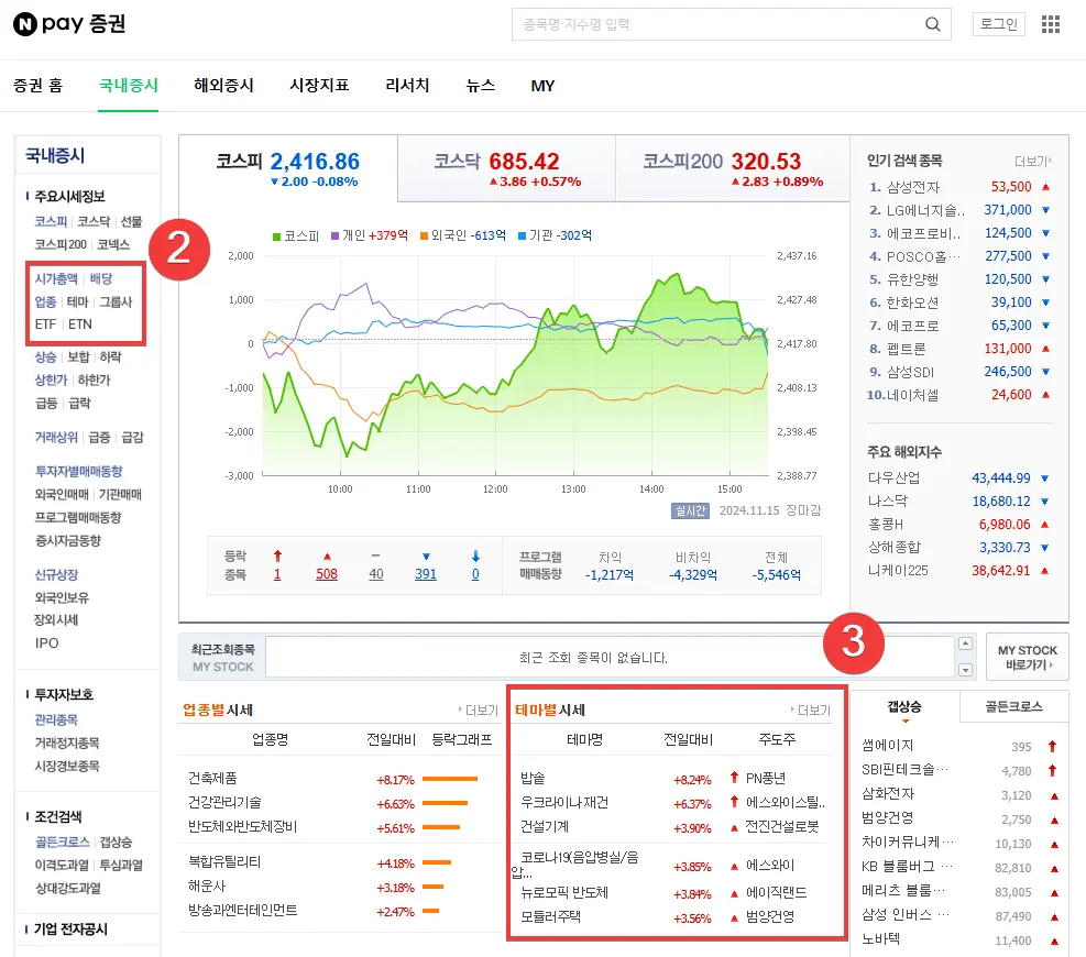 네이버증권 국내주식 테마 정리 python 코드 크롤링 (2)